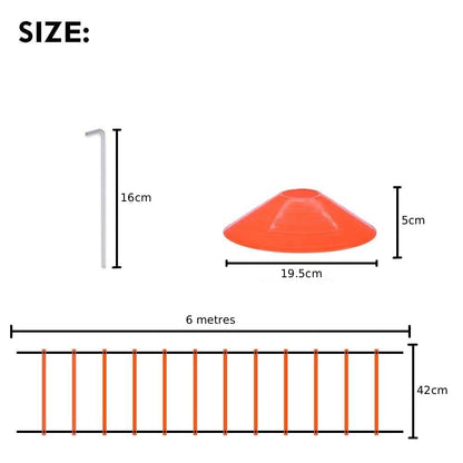 Vertent Football Training Equipment Set, Agility Ladder (6M) and 10 Training Cones