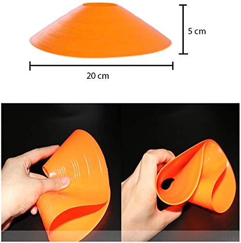 Vertent Football Cones (Set of 50) - with Carry Bag and Cone Holder